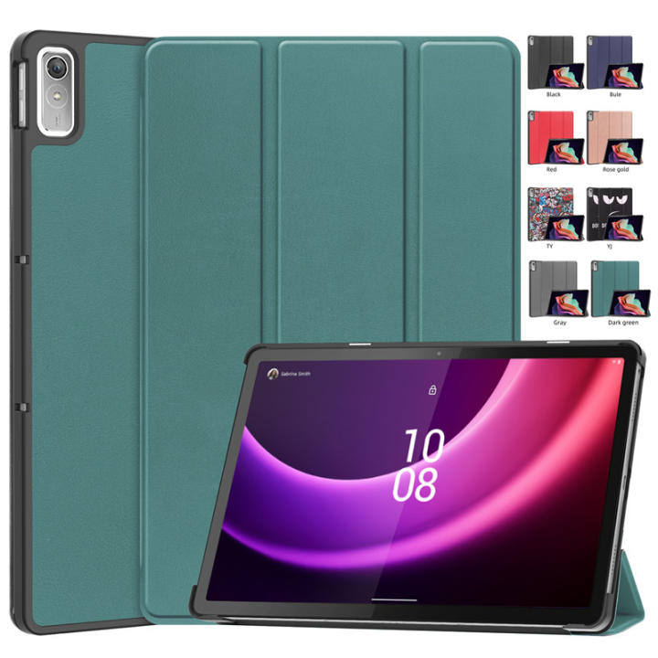 Funda Magn Tica Inteligente De Cuero Pu Para Lenovo Tab P