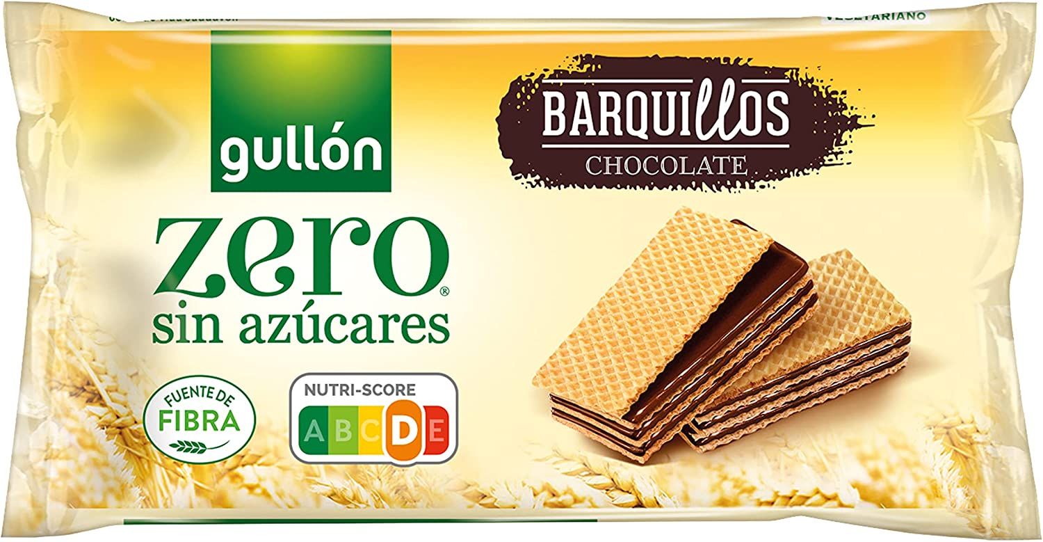 Gull N Zero Sin Az Cares Barquillos Sabor Chocolate Caja De