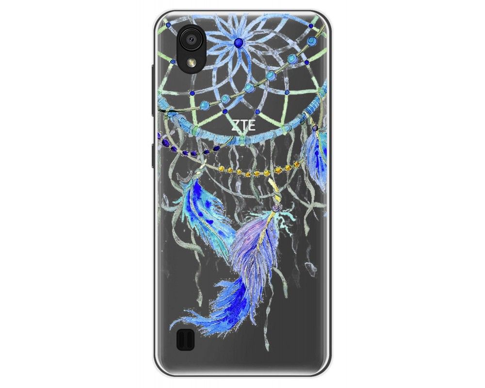 Funda Gel Transparente para Zte Blade A5 2019 diseño Plumas Dibujos