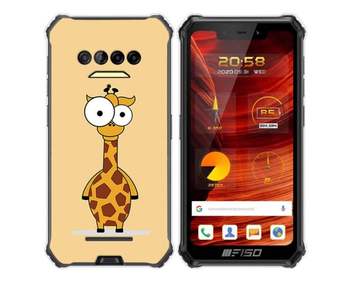 Tumundosmartphone Funda Gel Tpu F150 B2021 Jirafa Dibujos Personalizada