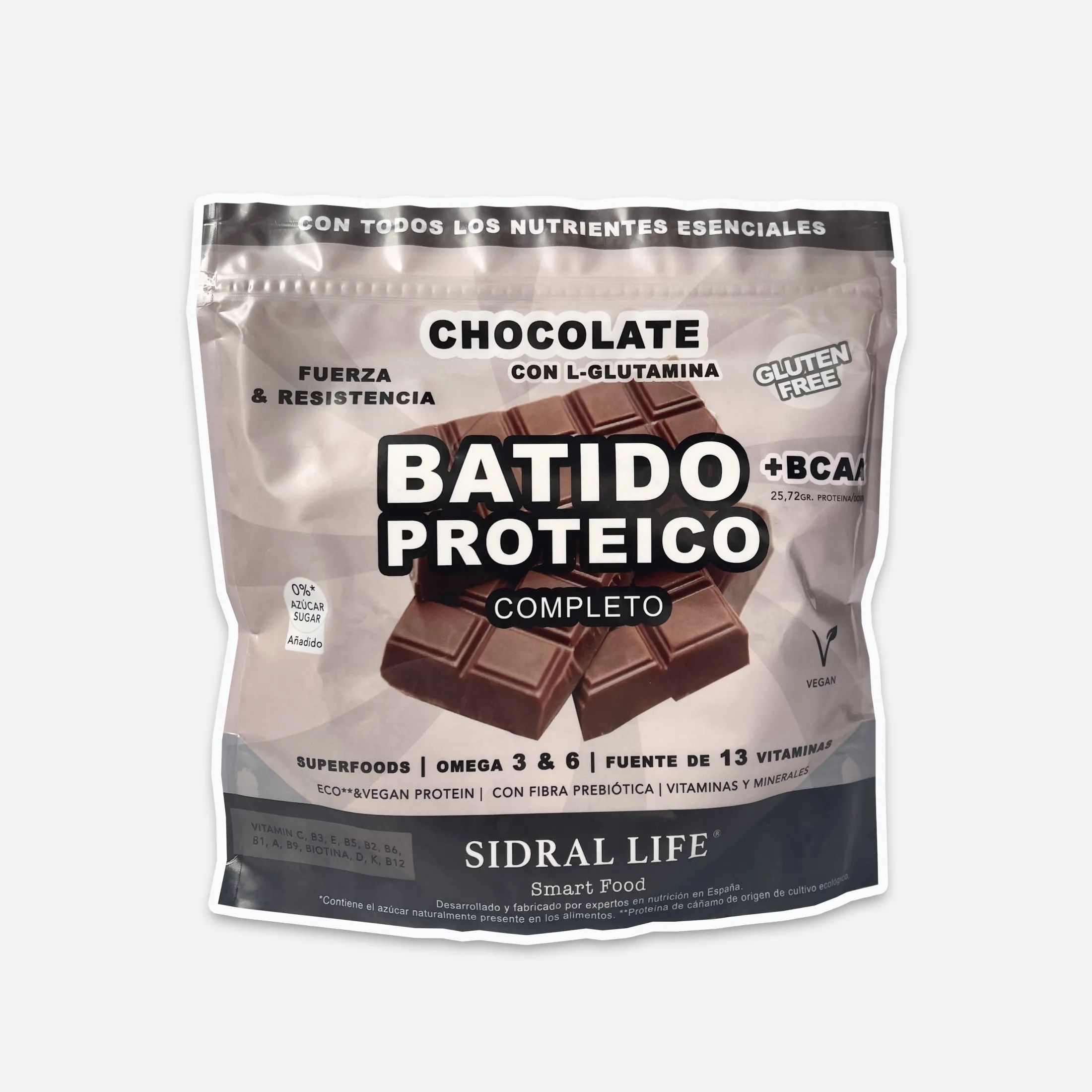 Batido Proteico Chocolate 600 G Chocolate Sidral Life Miravia