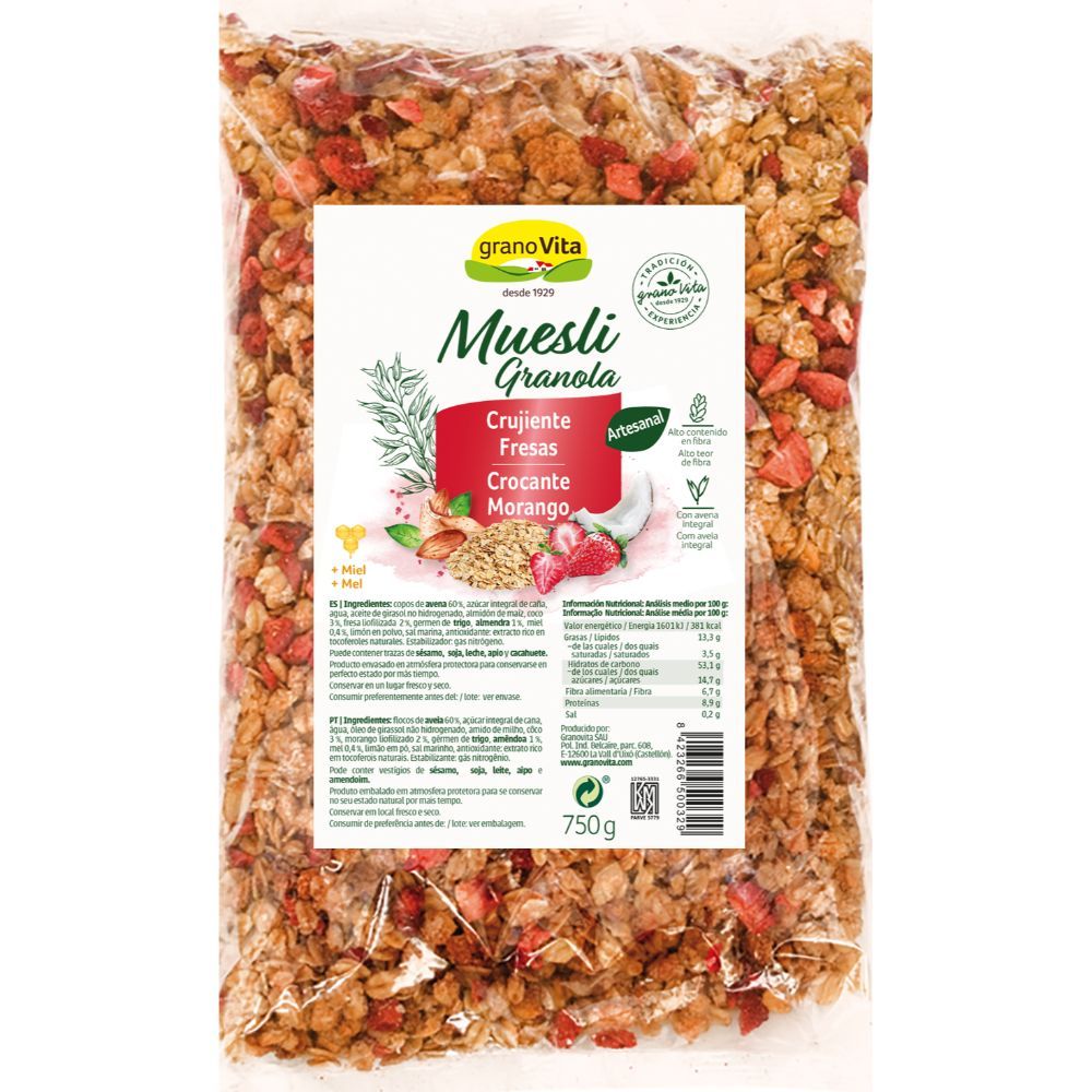 Muesli Crujiente Con Fresas Granovita Miravia