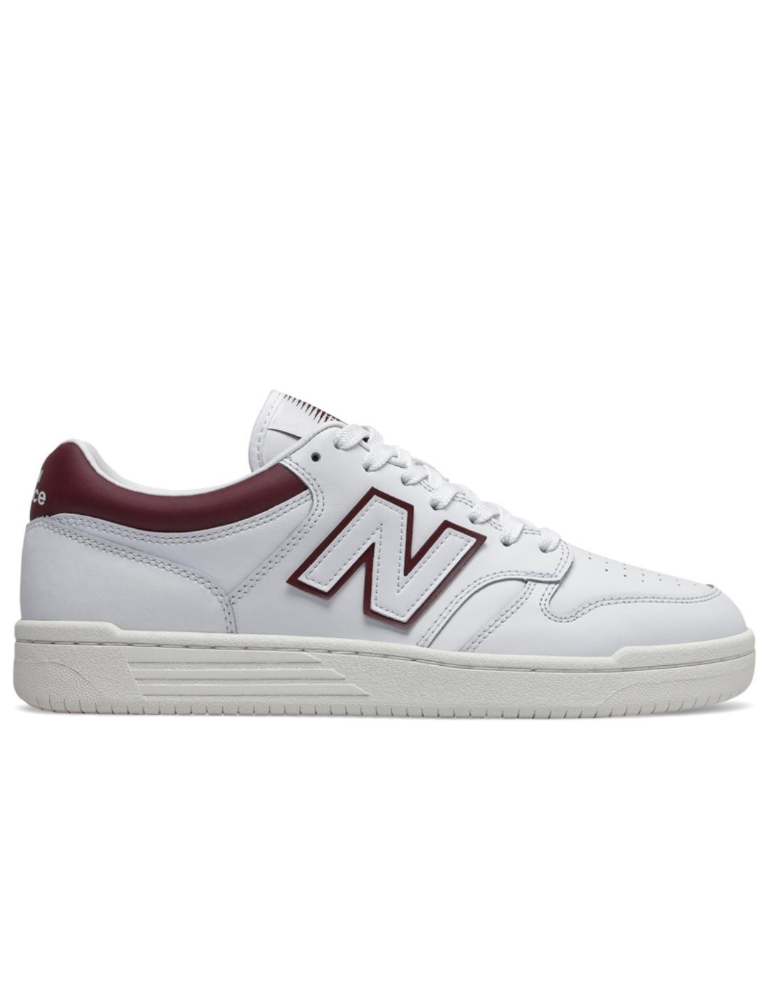 Zapatillas New Balance Bb480ldb Blanco Granate Unisex Miravia