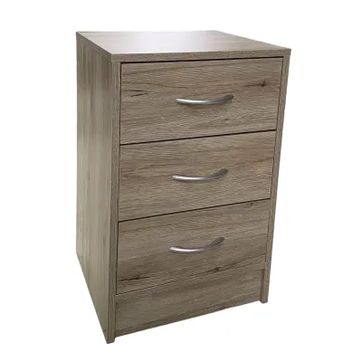 Mueble Mesita de noche Cajonera Armario de 3 Cajones CÓMODA MDF 40 mm