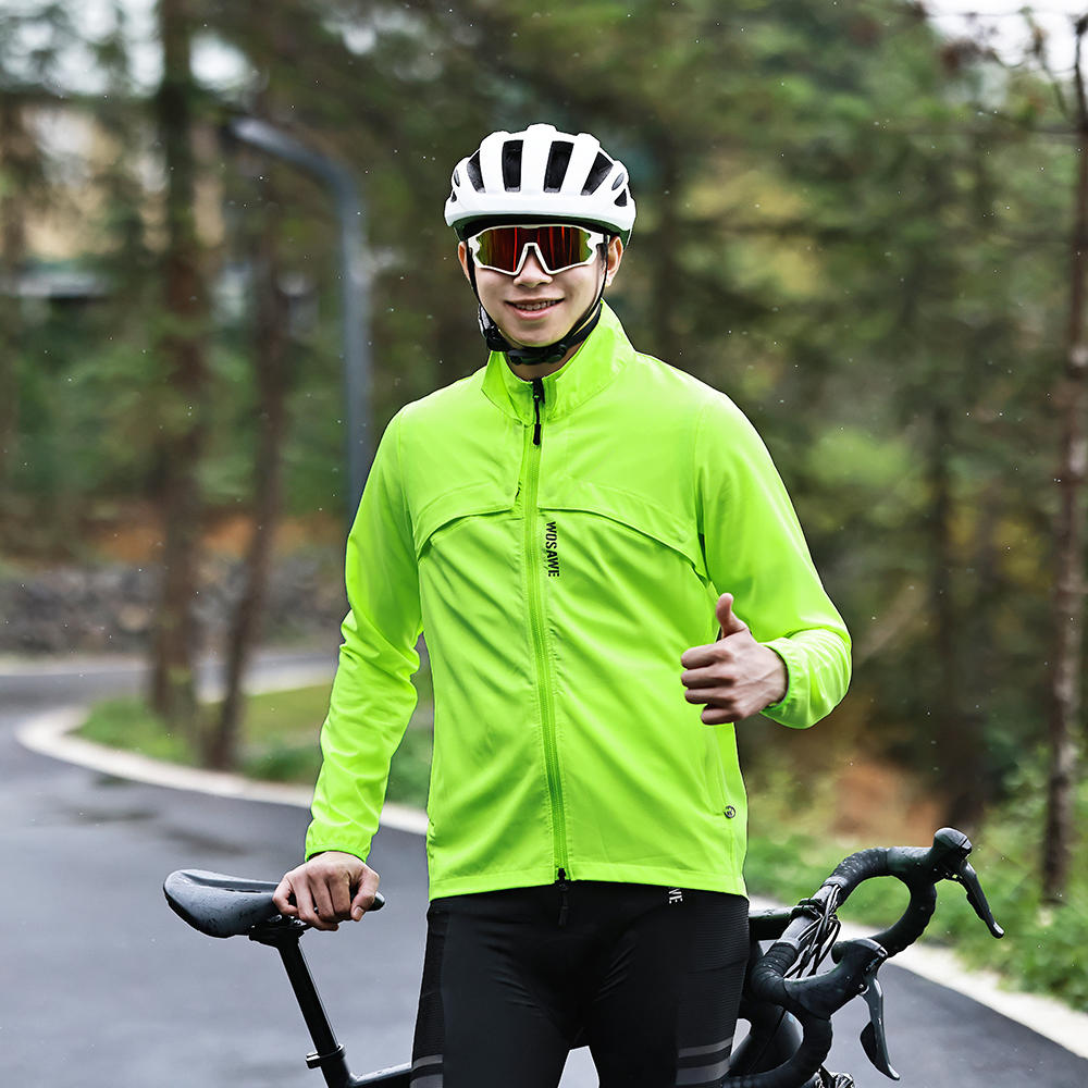 WOSAWE Cortavientos De Ciclismo Para Hombre Chaqueta De Manga Larga