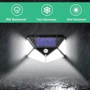 solar lights outdoor 100 led super energy saving iposible motion sensor security lights 270 light range wall lights solar powered lights wireless waterproof with 3 modes for garden outside 1 2 4pcs details 0