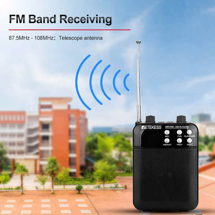 Smart Fm Micrófono inalámbrico Auriculares Megáfono Radio Micrófono Altavoz  para profesor