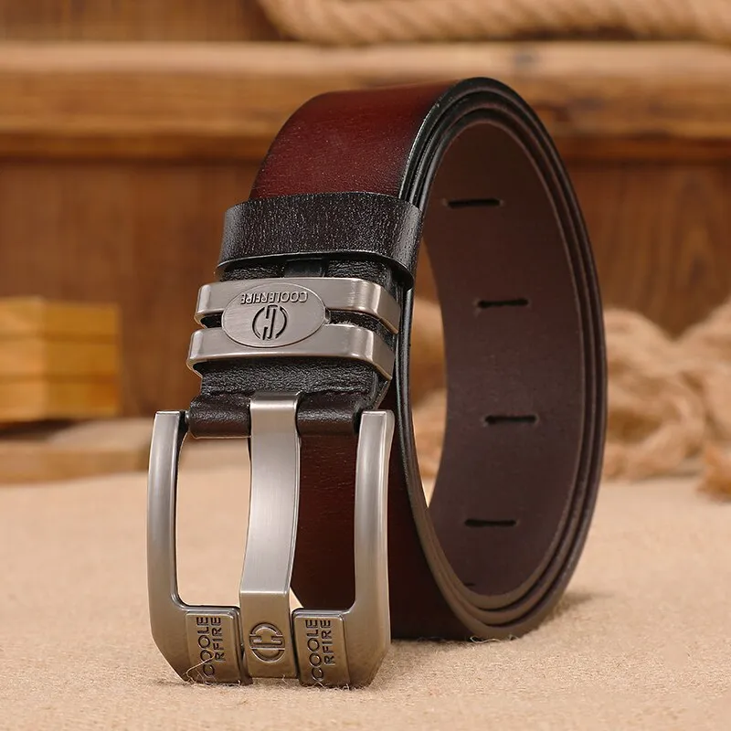Cinturones de cuero genuino para hombre, cinturones de ancha de alta calidad a la moda, de marca de lujo, para ocio, vintage, para Vaqueros, hq225 | Miravia