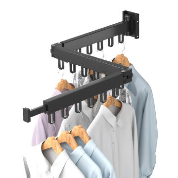 Wall Coat Rack with 4 Retractable Hooks, Wall Coat Rack for Hanging Coats,  Scarves, Handbags and Others, Natural 