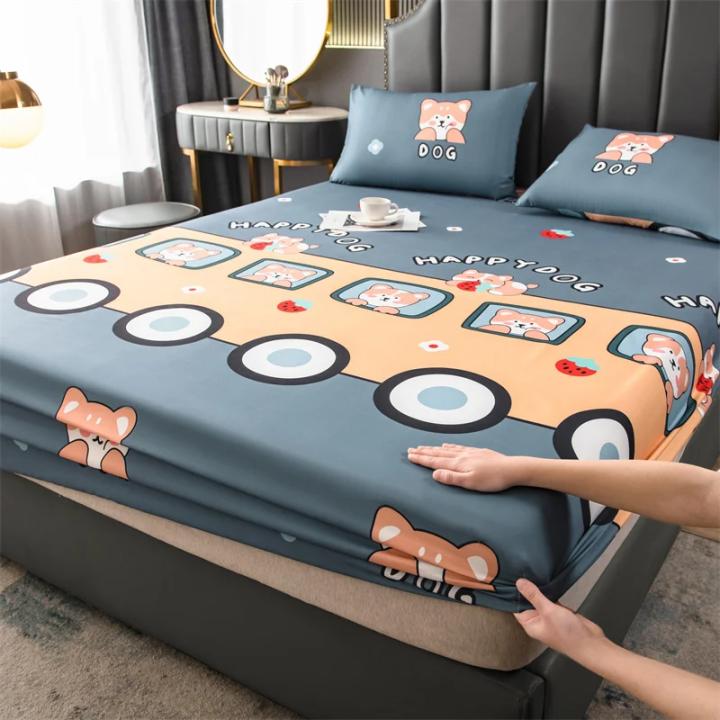 Juego De Sábanas De Algodón 3 Piezas Cama 135 Cm TEX HOME Fancy Verde