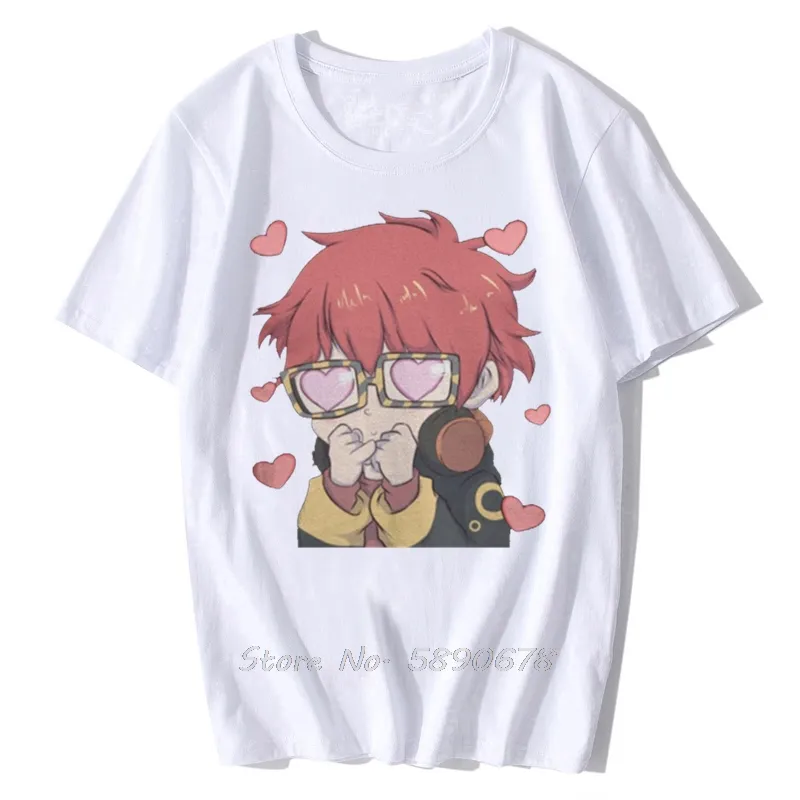 Meow-Camiseta de algodón para hombres, camisetas de moda, Mystic Messenger  MM BG Otome, camiseta de juego, ropa de manga corta de talla grande, 707 |  Miravia