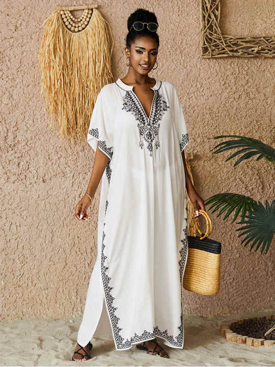 vestido playa mujer kimono mujer verano vestidos elegantes para mujer  pareos de playa mujer vestido playero Túnica de caftán de talla grande para