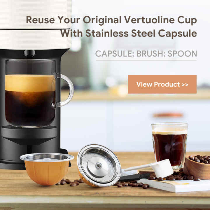 Cápsulas reutilizables para Nespresso Vertuo Next POP, recarga de