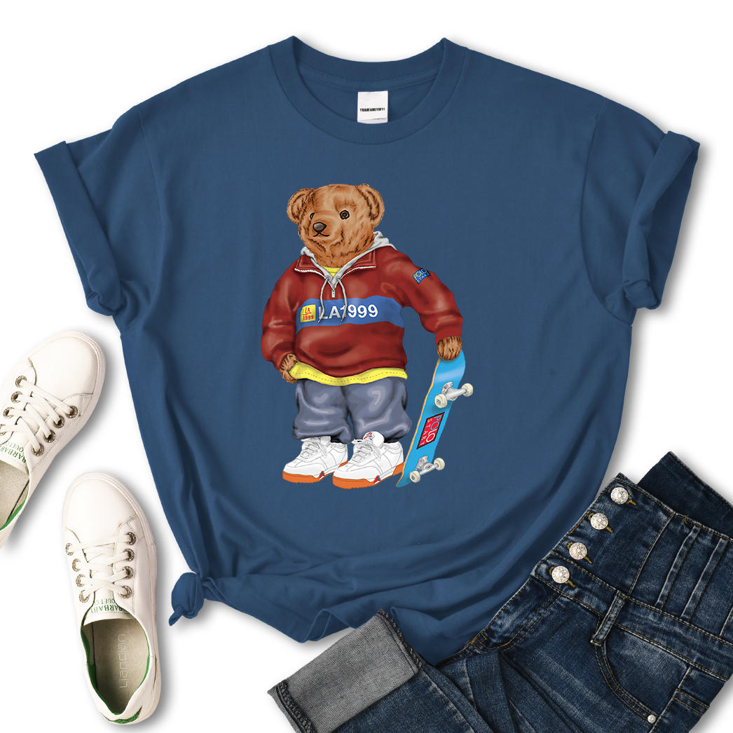 Camiseta De Moda Con Estampado De Oso De Peluche, Ropa Informal