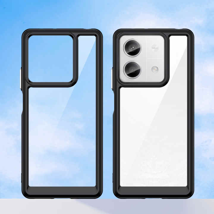 Para Xiaomi Redmi Note 13 Pro Plus funda transparente marco suave