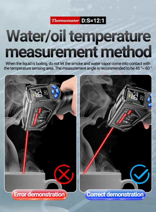 TH06 Digital Infrared-Laser Temperature-Gun Thermometer -20℃~750