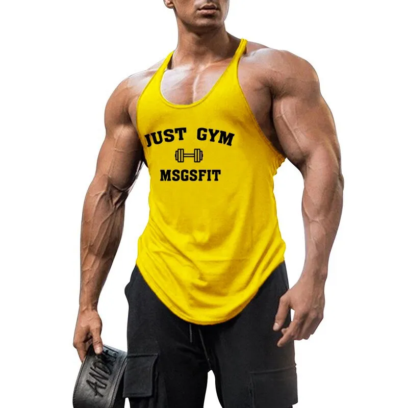 Europa taza Delincuente Just Gym-Camiseta sin mangas para hombre, ropa de gimnasio, culturismo,  tirantes, espalda en Y, camisetas de entrenamiento | Miravia