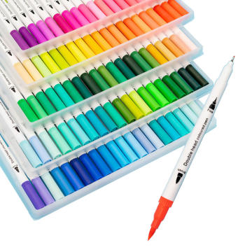 Rotuladores metálicos de 12/24 colores, bolígrafos de pintura, marcadores  de escritura artística, papel de piedra