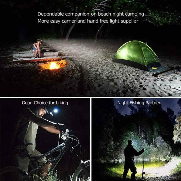 Linterna frontal, carga USB, mini faro, linterna, linterna, luz de trabajo  para acampar al aire libre, caza, correr, senderismo, pesca, trotar, faro