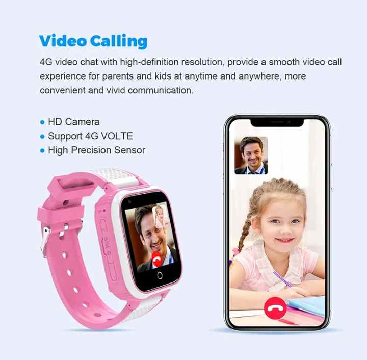 Reloj inteligente con tarjeta Sim 4G para niños, rastreador WIFI, Chat de  voz, Monitor de videollamada