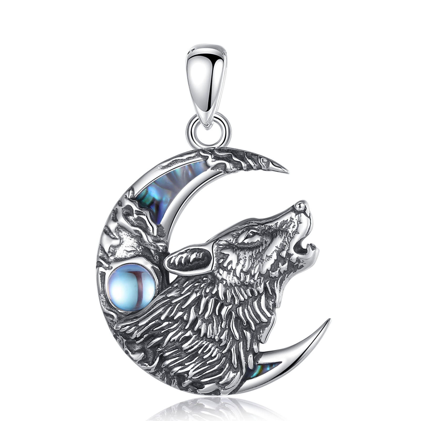 Collar De Lobo Colgante De Madera Joyería Celta Madera Vikingo
