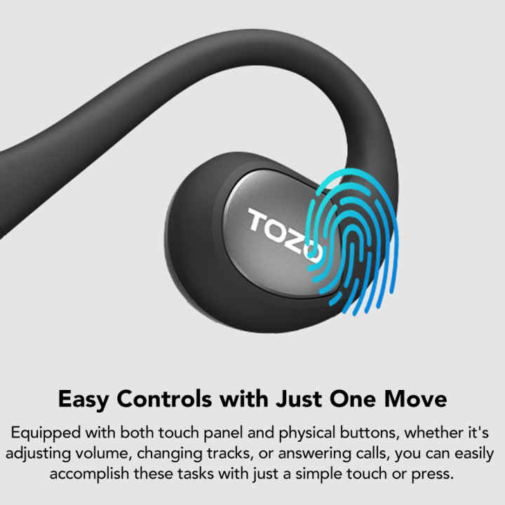 TOZO T10 Auriculares Bluetooth 5.3, auriculares inalámbricos con graves  potentes, IPX8 resistente al agua, 45 horas de autonomía, micrófono  incorporado para deporte