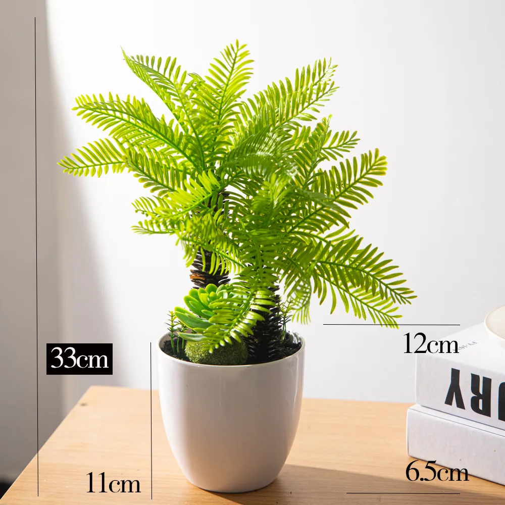 Palmera falsa de 40/33cm, plantas artificiales grandes en maceta, árbol de  coco de plástico, hierba falsa suculenta, bonsái para decoración de oficina  y escritorio del hogar | Miravia