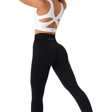 Pantalones De Yoga Para Mujer Malla Costuras Deportivas Cintura