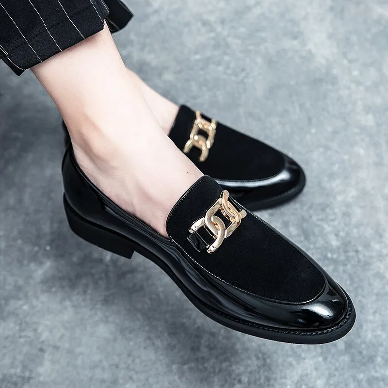 Agotamiento grado espiral Zapatos italianos de cuero para hombre, mocasines informales, formales,  puntiagudos, para boda, piel negra | Miravia