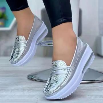 Zapatillas De Deporte Para Mujer Mocasines Informales Zapatos Planos  Cordones