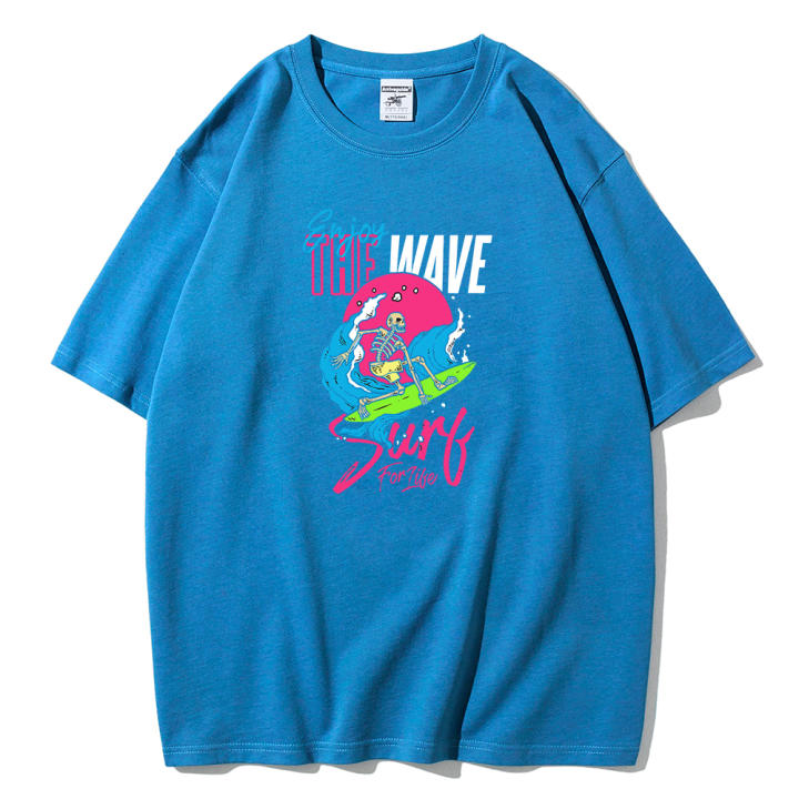 Camiseta Con Tampado De Queleto En 3D Para Hombre, Diseño De