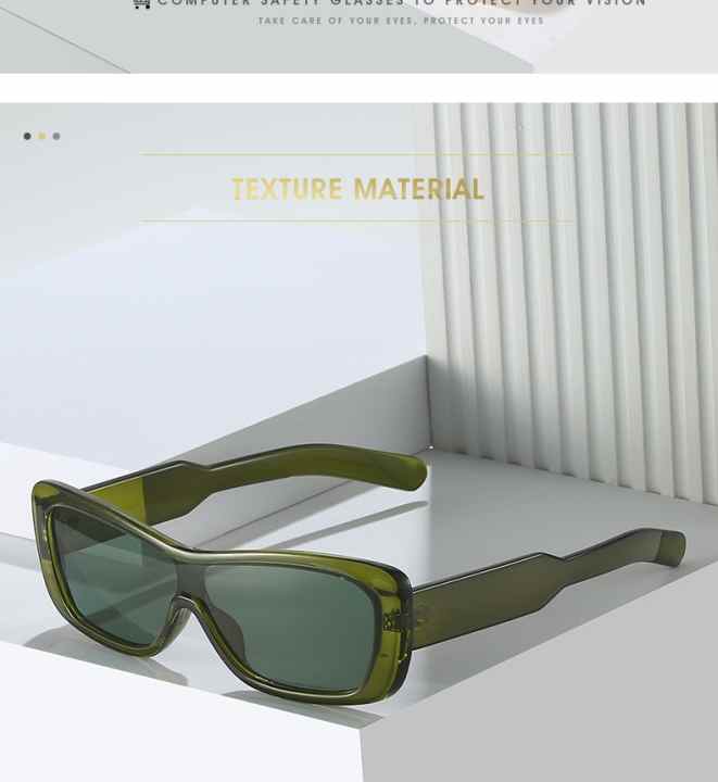 Y2K-gafas de sol de una pieza para hombre y mujer, lentes de