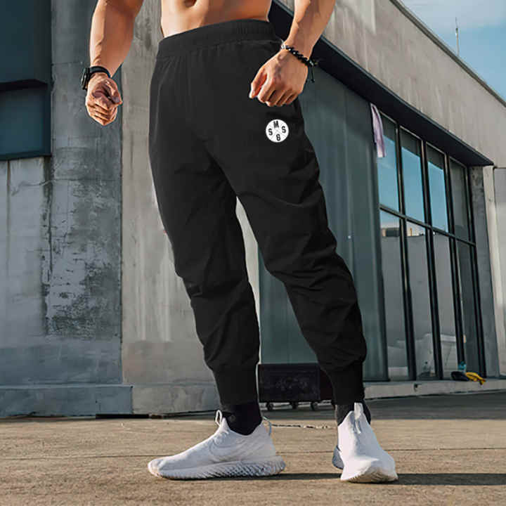 Pantalones de gimnasio para hombre, pantalón de secado rápido, cintura  elástica, informal, ultrafino, transpirable, holgado, Fitness, culturismo