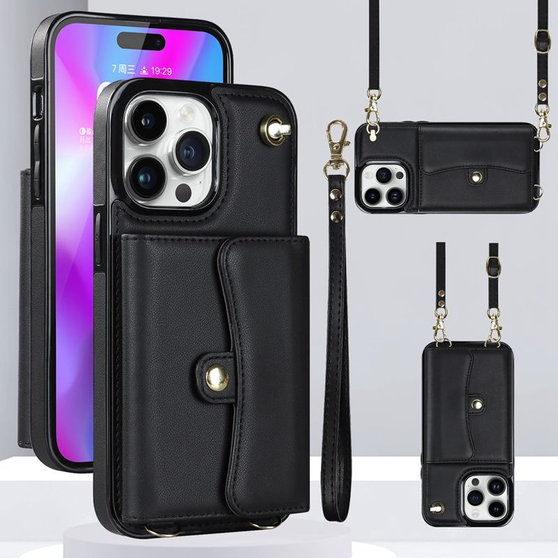Bolsa De Cuero Para La Tarjeta De Tel fono M vil IPhone 14 Pro Max 13 bolsa-de-cuero-para-la-tarjeta-de-tel-fono-m-vil-iphone-14-pro-max-13