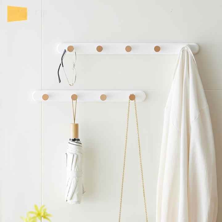 Toallero blanco de cobre para baño, juego de colgante para baño sin  perforaciones, toallero de latón