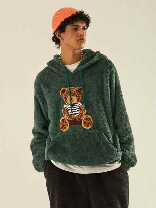 ZAFUL-Sudadera con capucha para hombre, jersey con cuello de Polo