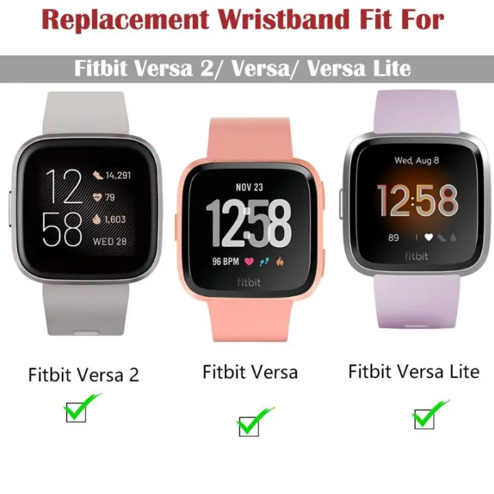 Correa deportiva de silicona compatible con correas Fitbit Versa 1,  repuesto de pulsera para Fitbit Versa 1 / Versa 2 / Versa Lite Edition /  Versa