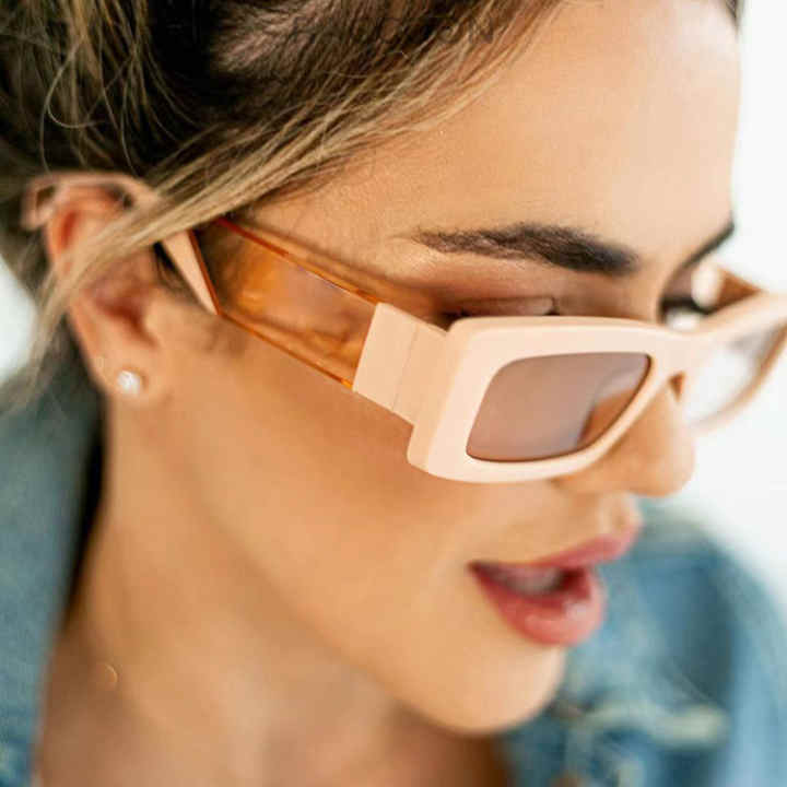 Retro Rectángulo Gafas de Sol Mujer Marca Diseñador Vintage Marco Pequeño  Gafas de Sol Damas Clásicas Negro Cuadrado Oculos De Sol