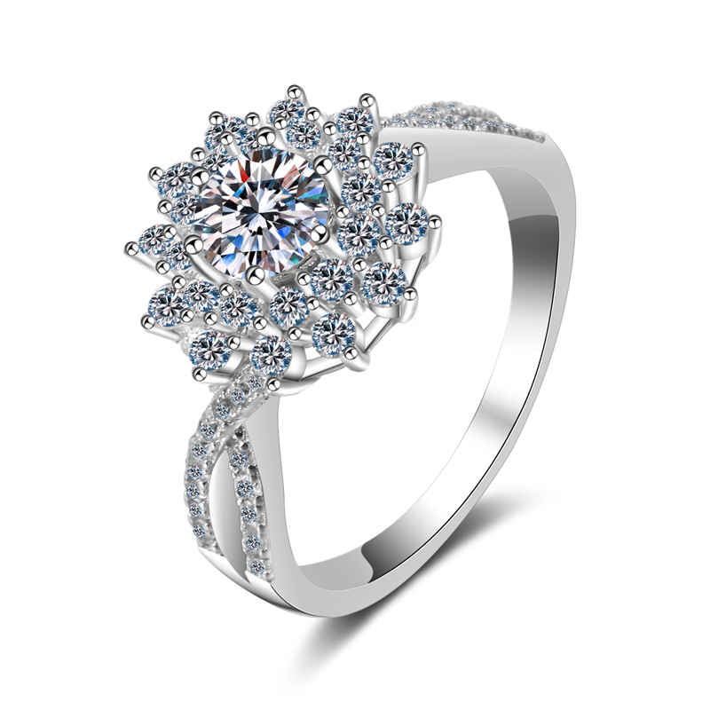 Shop LC - Anillo De Compromiso De Moissanita Para Mujer