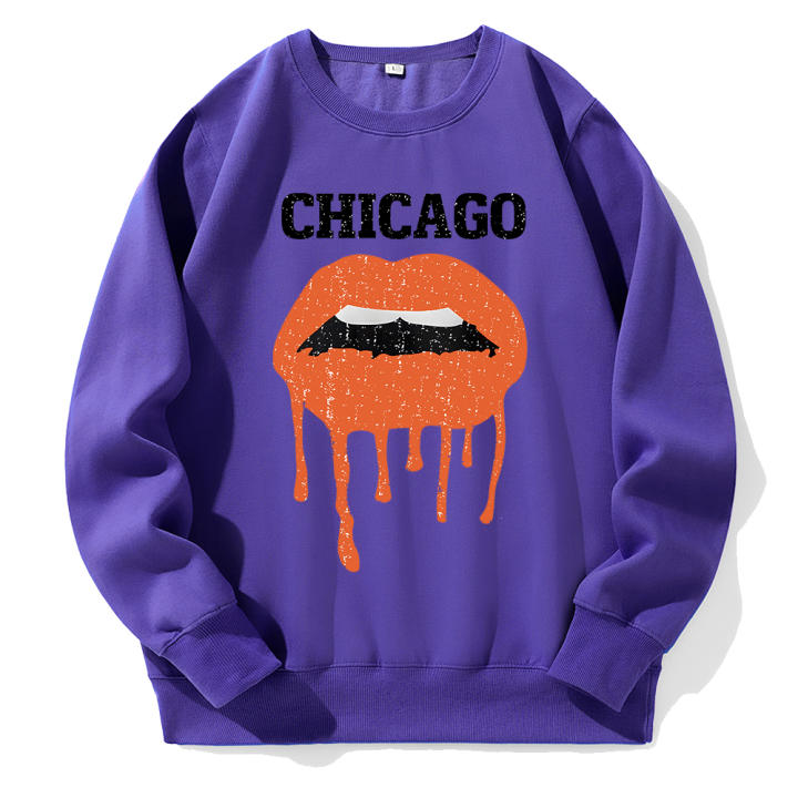 Chicago - Sudaderas Con Capucha Para Mujer, Ajuste Holgado, Cierre