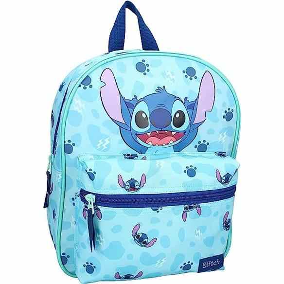 Disney, Mochila Stitch, Joy Palms, Licencia Oficial, Niño, Niña, Color  Azul. 27 X 22 X 9 cm. Kiglam