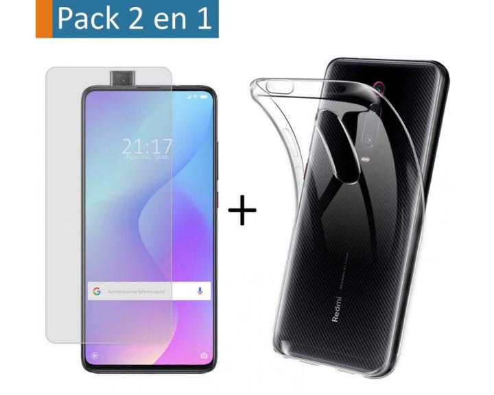 Pack 2 IN 1 Cover Gel Trasparente + Protezione Vetro Temperato per 8434844179899