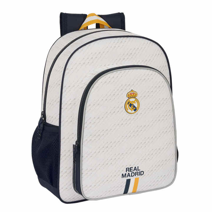 Mochila Escolar con Ruedas Real Madrid C.F. Azul (27 x 33 x 10 cm)