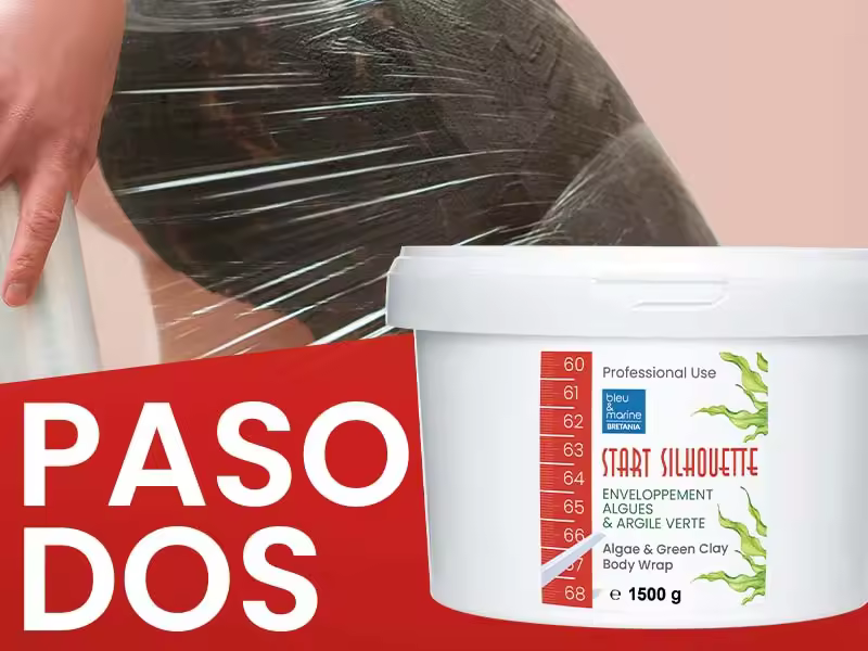Gel Efecto Calor Anti Celulitis Drenante y Reductor | Hot Gel con Algas, Café y Aceites Esenciales | Moldear la Silueta - bleu & marine Bretania - details 2