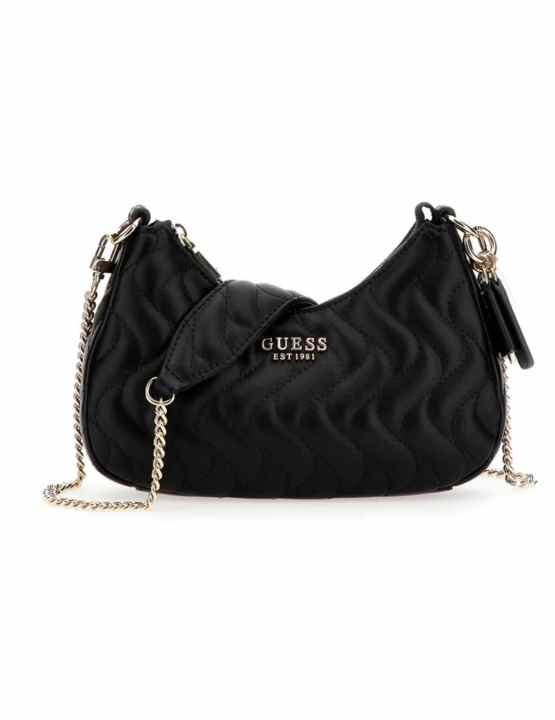 Monedero Guess Keyring negro redondo para mujer