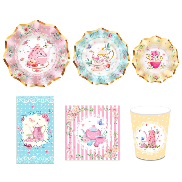 Juego De Juguetes De Porcelana Para Fiesta De Té, 1:12, Simu | Cuotas