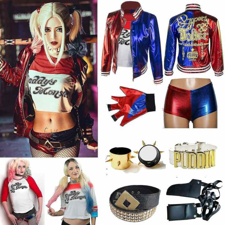 Disfraz De Harley Quinn Para Adultos Y Niños Disfraz De Halloween