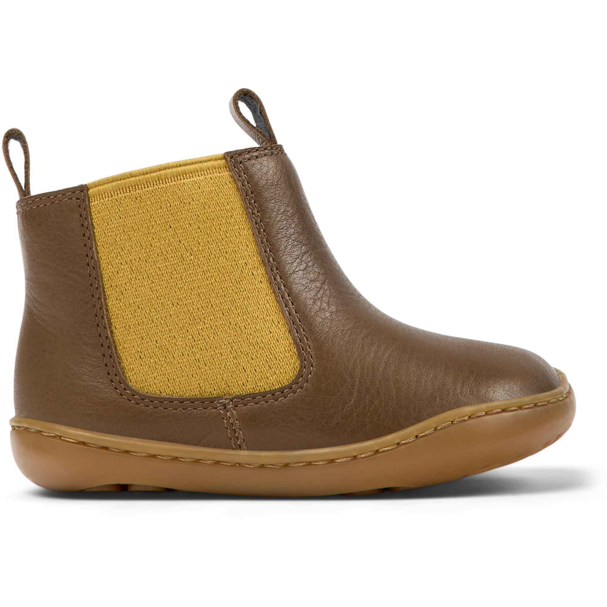 Stivaletti Chelsea Camper Unisex K900348 - In Pelle Marrone, Con Suola In Gomma Riciclata E Chiusura A Zip Laterale