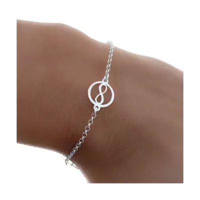 PULSERA CADENA PLATA CON MEDALLA NÁCAR VIRGEN