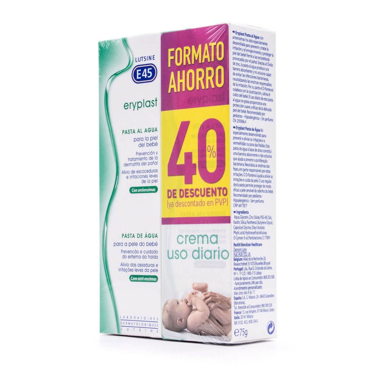 Eryplast Pasta al Agua 75 gr - Pomada Protectora, Crema de Pañal